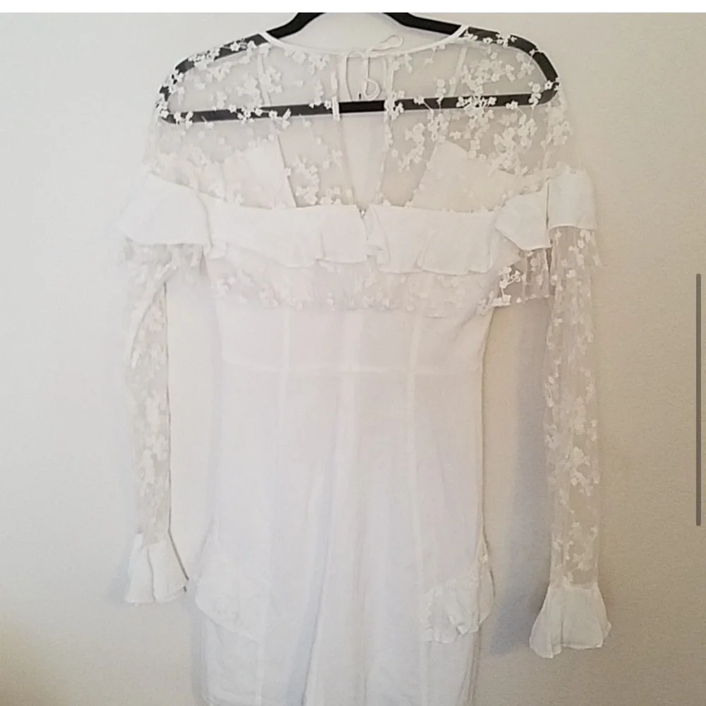 For Love & Lemons Rosebud Embroidery Mini Dress - Picture 8 of 9